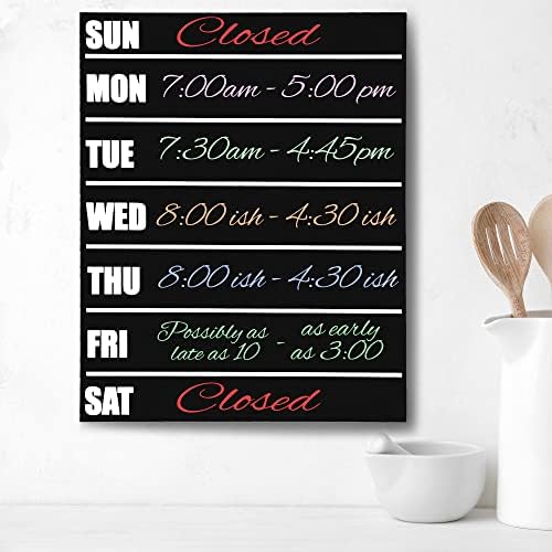 Weekly Meal Planner Chalkboard Sign - 115x145 Inch Reusable Wall Mount Organizer