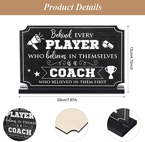 Capoda 3 Pcs Coach Gifts Wooden Sign Decorations