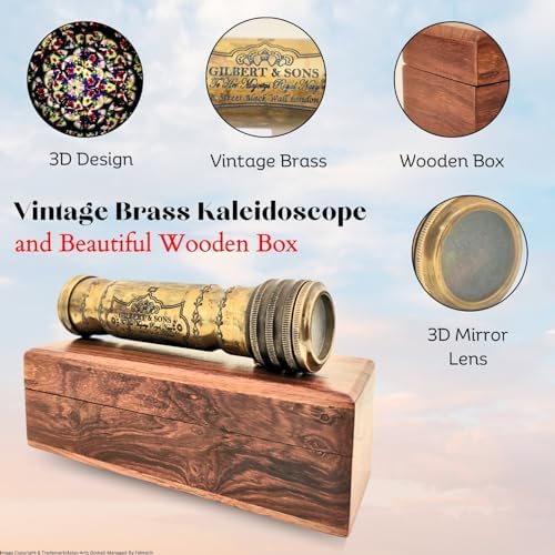 Explore The High Seas Vintage Brass Telescope with Case