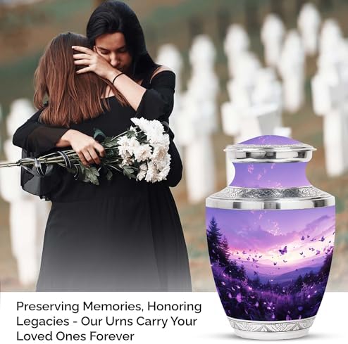 JAGASY Lavender Hills Butterflies Urn for Ashes