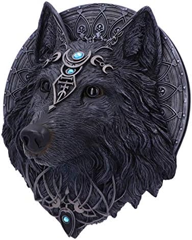 Dark Gothic Magical Wolf Moon Wall Hanging Plaque