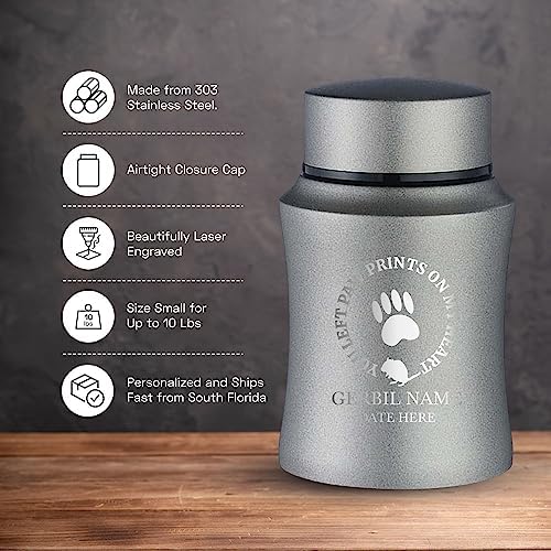 Customized Gerbil Urn with Name and Date - Personalized Engraved Keepsake