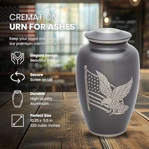 American Pride Adult Urn in Brass
