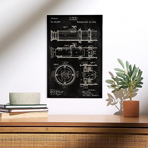 Lantern Press 12x18 Inch Premium Wood Sign with Telescope