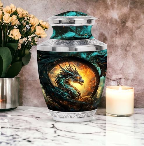 Guardian Dragon Decorative Urn - Velvet Bag Included