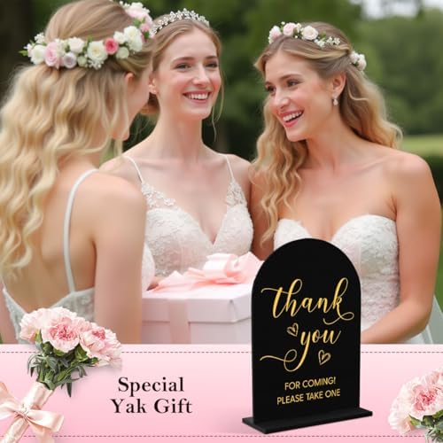 Wedding Sign Thank You For Coming Acrylic 5x7 Inch Black