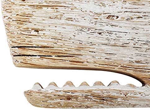 Wooden Whale Wall Decoration - Rustic Nautical Decor