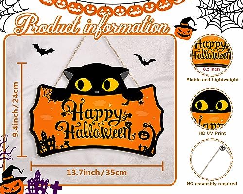 Pigort Happy Halloween Front Door Sign