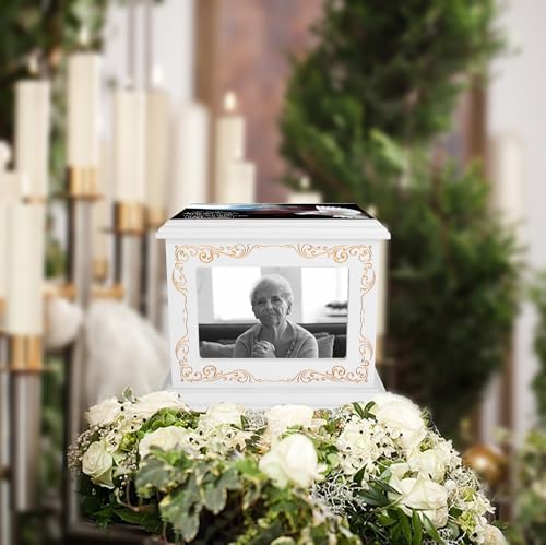 Wooden Cremation Urn with Photo Frame for Human Ashes 1