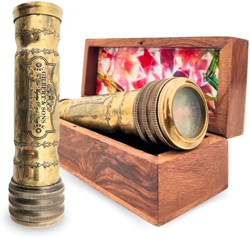 Explore The High Seas Vintage Brass Telescope with Case