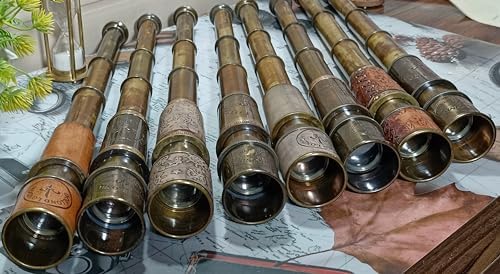 Collection of 8 Brass Maritime Sailor Pirate Spyglasses Telescopes