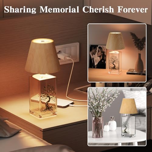 SOITIS Large Glass Urn with Light for Ashes