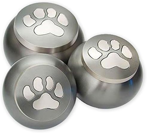 Pawsitively Cherished Brass Cremation Urn for Dogs Cats Small Pets - Slate