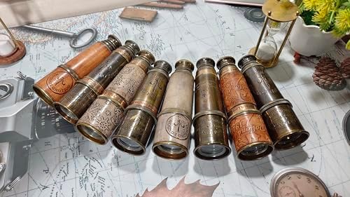 Collection of 8 Brass Maritime Sailor Pirate Spyglasses Telescopes