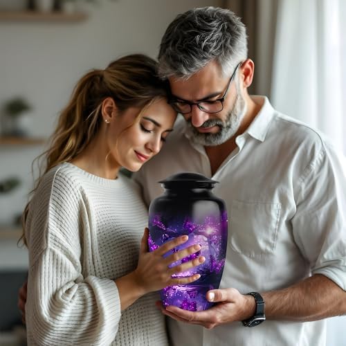 Butterfly Urn - Purple - 10 Inches - Cremation Urn for Ashes
