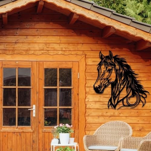 Yuhao Modern Black Metal Horse Wall Art