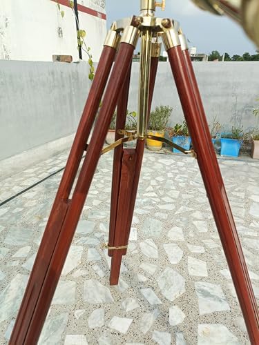 Handmade Nautical Double Barrel Telescope with 39-Inch Tripod