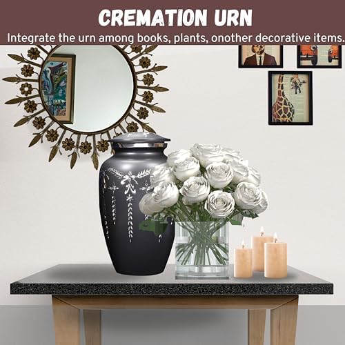 Elegant Engraved Aluminum Cremation Urn - Durable Memorial with Secure Screw Top Lid