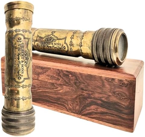 Explore The High Seas Vintage Brass Telescope with Case