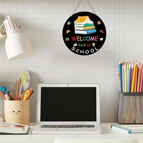 Yunkkin Back to School Welcome Sign Door Decor