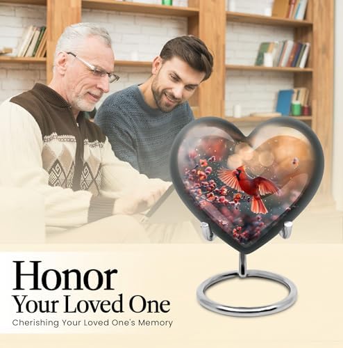 Cardinal Bird Decorative Urns - 3 Inch Pet Human Ashes Urns