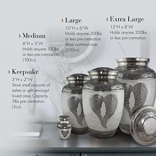 Angel Cremation Urn for Women - Handcrafted Decorative Urn