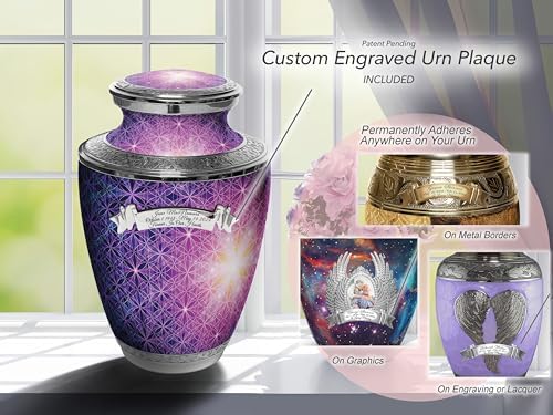 Seed of Life Cremation Urn for Women - Handcrafted Butterfly Design
