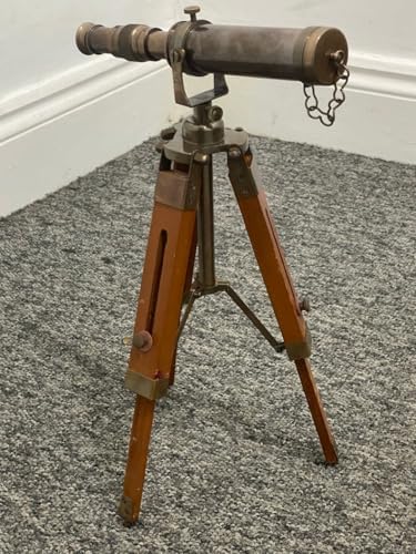 Brass Wood Telescope Nautical Decor Gift