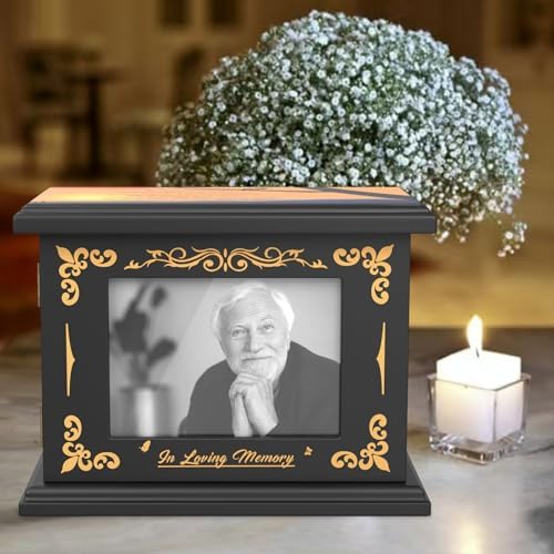 Decorative Hummingbird Urn with Photo Frame for Ashes