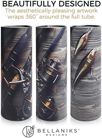 Bellaniks Scattering Tubes for Human Ashes - Grey Fishing Design Cremation Urn