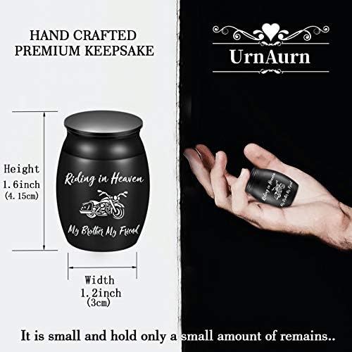 Elegant Engraved Urns for Brother Ashes 16 Inch Small Cremation Urns for Funeral