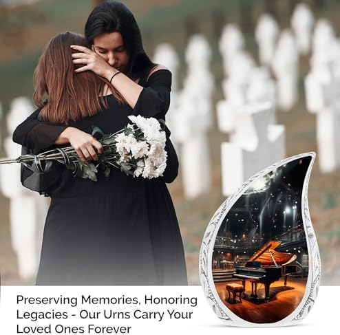 Grand Piano Cremation Urn for Adults - 10 Inches