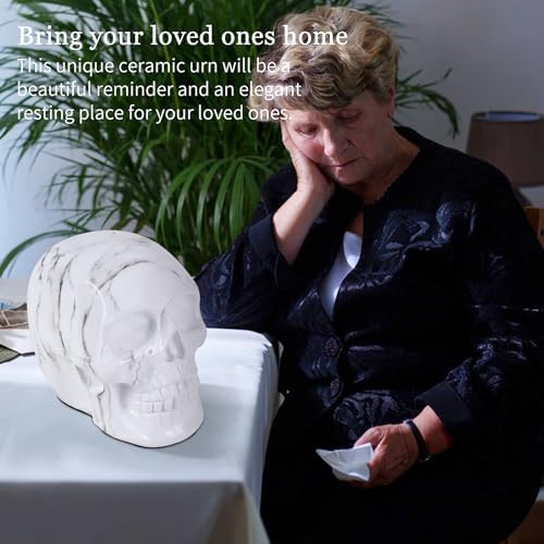 Rsobl Cremation Urn - Decorative Skull Urn for Human Ashes