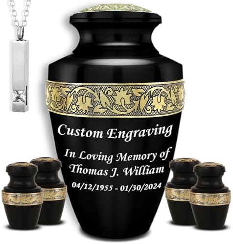 Personalized Engraved Urn Set of 6 for Ashes