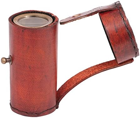 Handmade Brass Telescope with Leather Box Cover