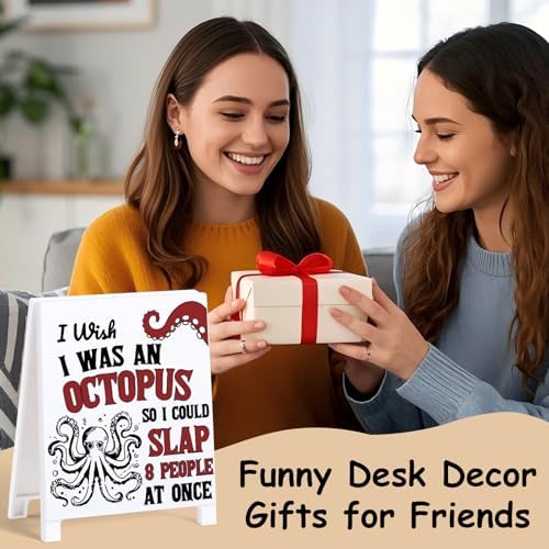 Funny Office Decor Gift Octopus Sign