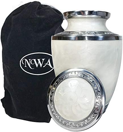 Extra Large White Cremation Urn for Two Adults