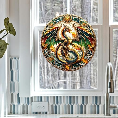 MATIHAY Flying Fire Dragon Window Hanging