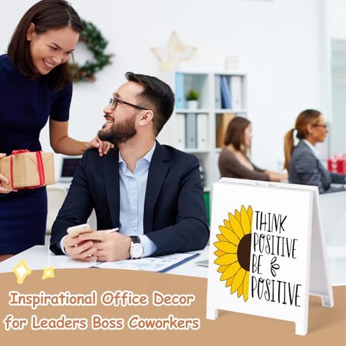 Think Positive Be Positive Desk Sign