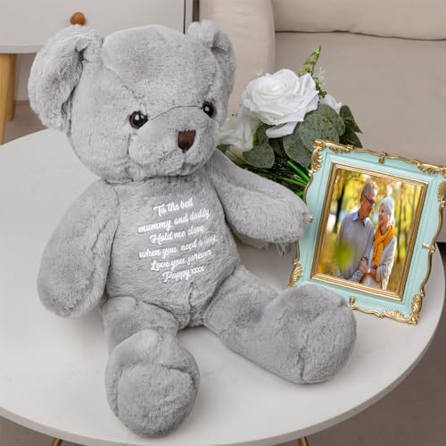 Personalized Memory Bear Ashes Keepsake with Urn and Message