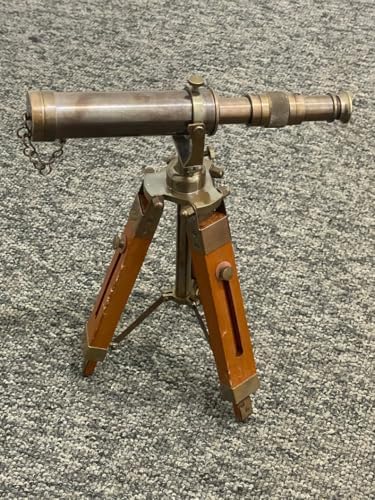 Brass Wood Telescope Nautical Decor Gift