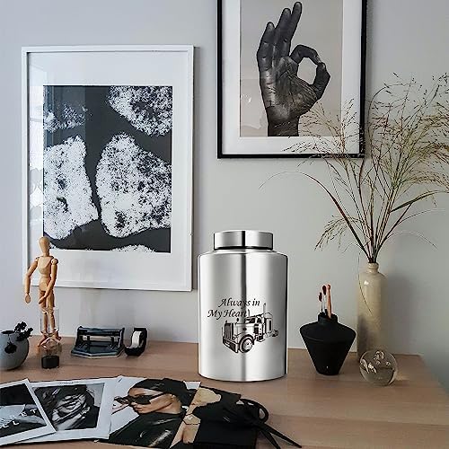 Gredstar Truck Cremation Urn Large for Human Ashes - Always in My Heart Decorative Funeral Memorial Keepsake