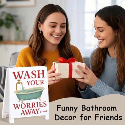 Wash Your Worries Away Decor Sign