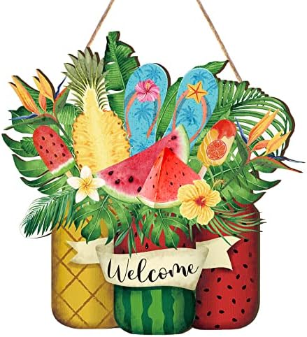 Shellwei Summer Welcome Door Sign 12 Inch