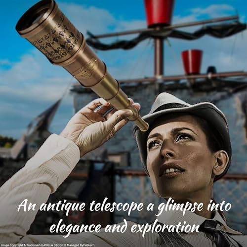 Antique Victorian Marine Telescope with Wooden Box