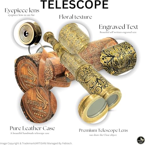 ARTISAN Scout Regiment Brass Telescope 19 Inch Vintage Spyglass