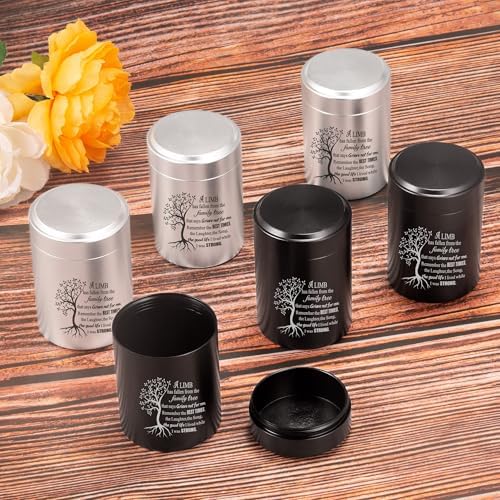Small Urns Set of 6 Family Tree Keepsake Urns for Ashes