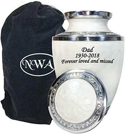 Extra Large White Cremation Urn for Two Adults
