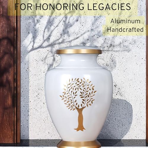 Alpha Living HOME Decorative Urn 11 Gold White