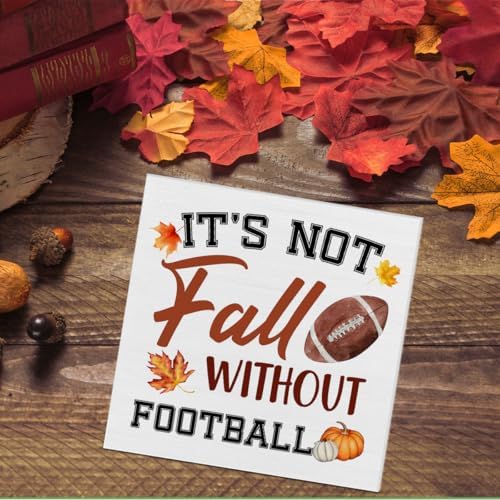 Fall Decor Football Wooden Sign Rustic Home Accent